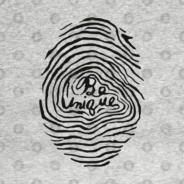 Be Unique Fingerprint by HolyCowCreations